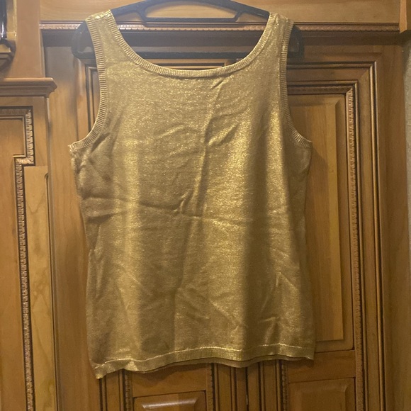 Peter Nygard Gold Sweater in Cotton Blend Size Medium - Picture 4 of 6